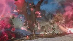 Enshrouded hero battling in the Shroud